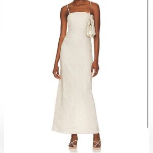 L'Academie Irissa Maxi Dress in Natural